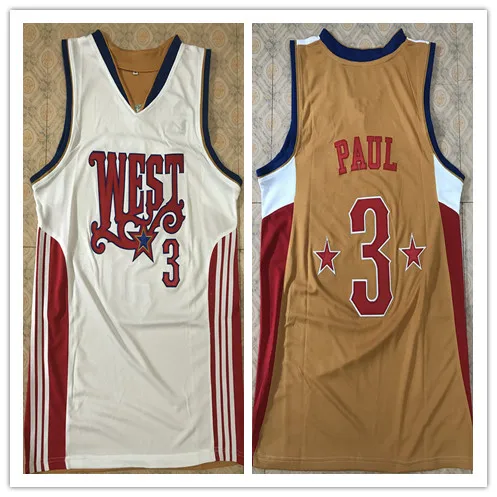 

3 Криса Поль 2008 west all star баскетбольная Джерси Мужская сшитая под заказ любой номер название