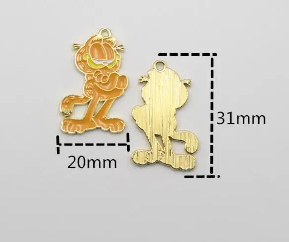 Новые 20 шт/50 шт/100 шт мультфильм Гарфилд кошки и собаки милые DIY брелоки