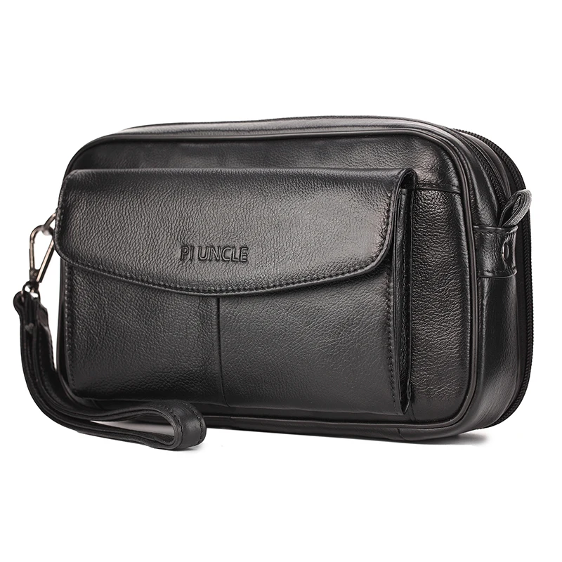 Брендовый Длинный кошелек мужской клатч из натуральной кожи чехол для телефона