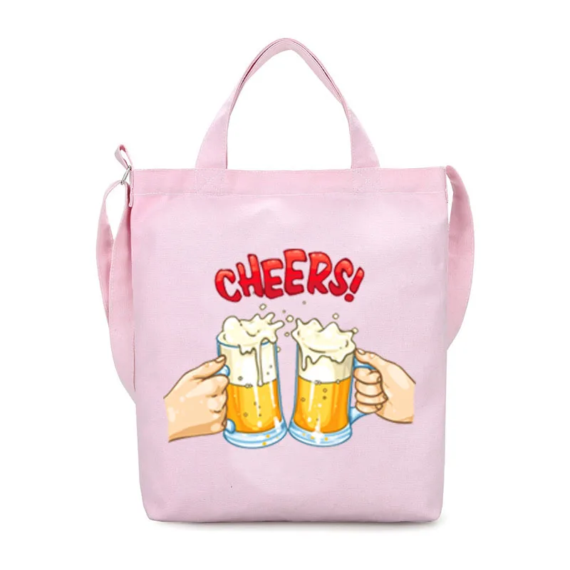 

Shopping Bag Grocery Handbag Wrapping Cloth Foldable Woven Bag Beer