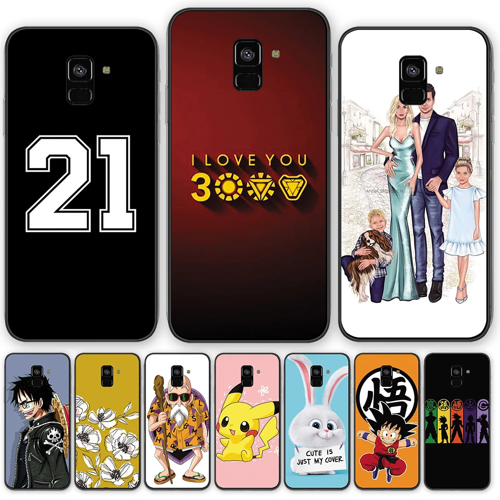 Силиконовый чехол для телефона из ТПУ с мультяшным аниме samsung A8plus S9plus мягкий