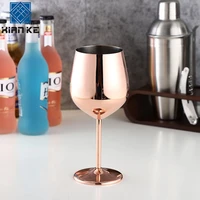 500ml stainless steel goblet champagne cup wine glass cocktail glass creative metal wine glassfor drop resistant wine glass