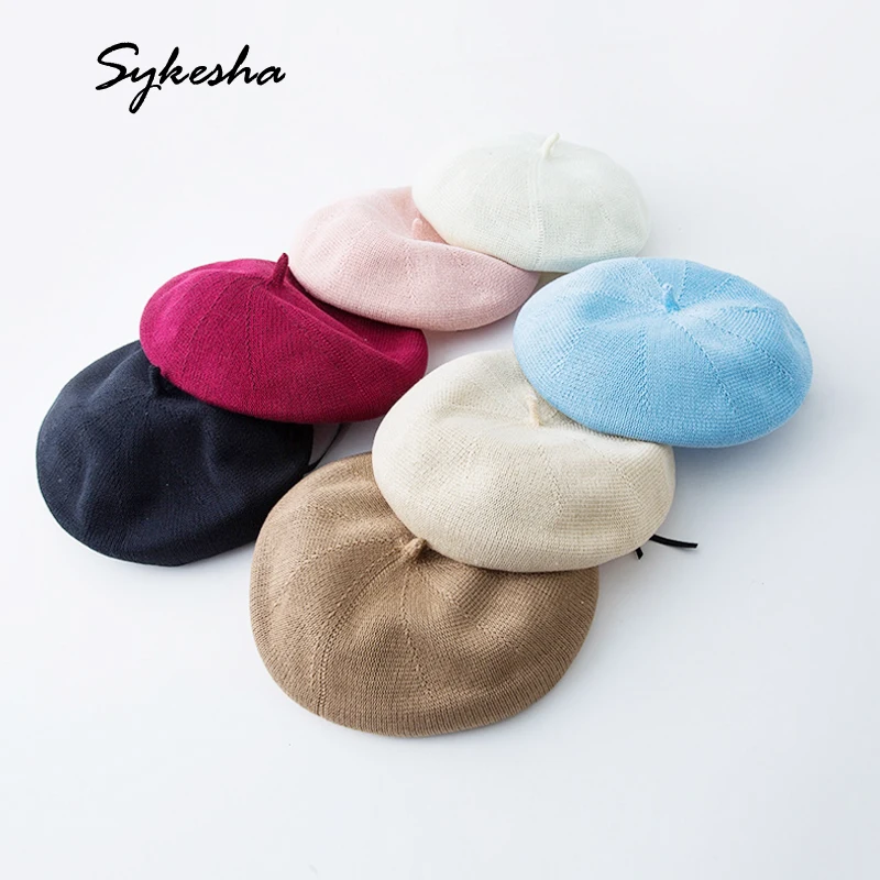 Bud Summer Black Net Red Octagonal Hat Beret Spring Japanese Thin-style British Antiquity Trendsetter Party Birthday Gift | Аксессуары