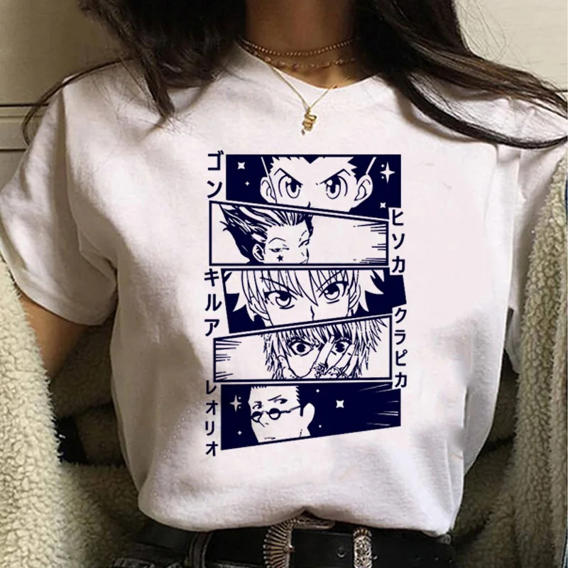 

HISOKA MOROW Print T-shirt hisoka t shirt Summer Cartoon T-shirt Popular Anime Hunter X Hunter T-shirt Harajuku Women's T-shirt