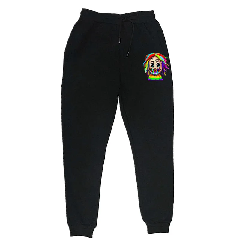 Мужские флисовые спортивные брюки темно синие штаны в стиле хип хоп с рисунком