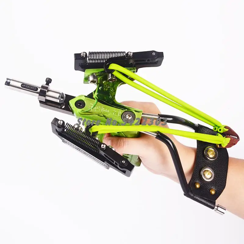

Professional Red Laser Slingshot Powerful Fishing Catapult Bow Stainless Steel Slingshot Outdoor Hunting Tool Accessories