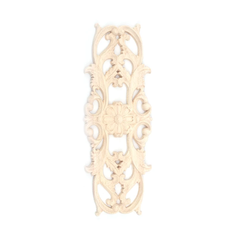 

Rubber Wood Carved Applique Retro Furniture Crafts Decor New(22.5*8cm)