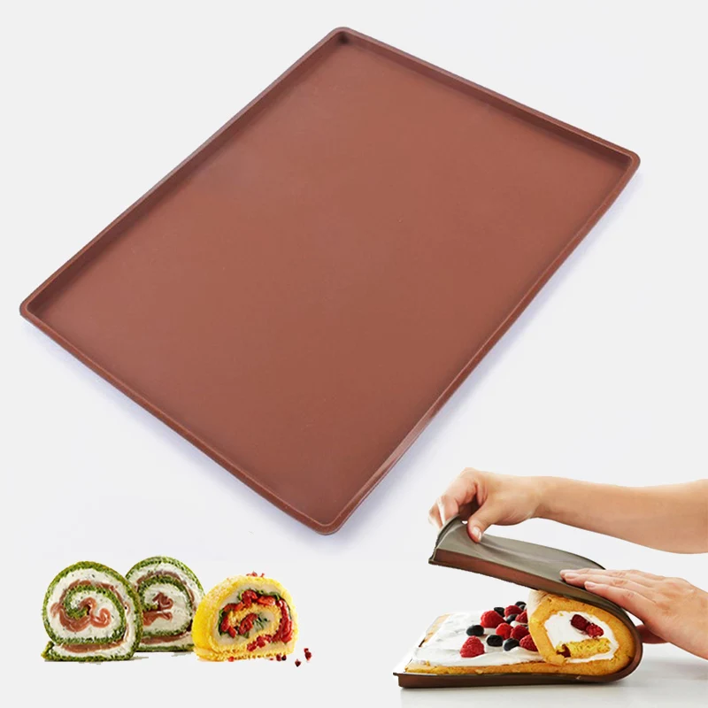 

1Pcs ​Non-stick Baking Silica Gel Mat Cake Pad Roll Pad Kitchen Accessories Bakeware Baking Tools Silicone Oven Cake Roll Mat