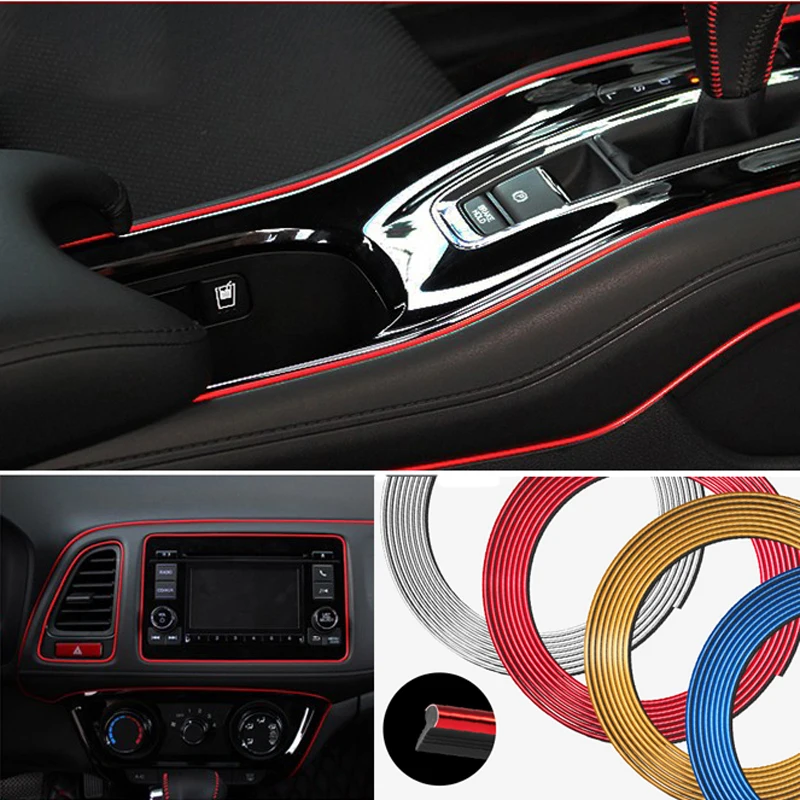 Купи Car Interior Decoration Moulding Trim Decorative Strips Line For Opel Astra H G J zafira Jeep Wrangler Renegade Grand Cherokee за 252 рублей в магазине AliExpress