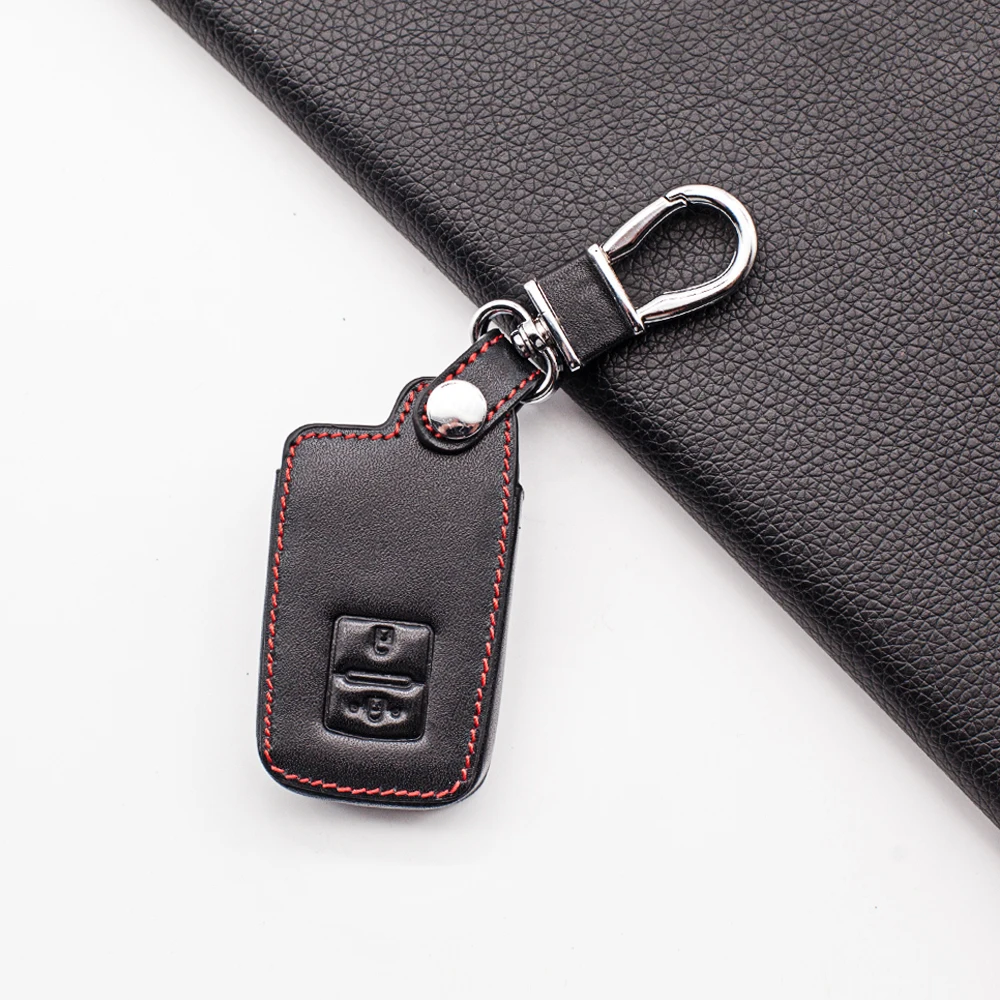 Фото 2020 популярный кожаный чехол для автомобильных ключей Toyota Auris Camry RAV4 Avalon Yaris Verso