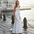 Женское Плиссированное свадебное платье, платье с V-образным вырезом, со съемным разрезом и коротким рукавом, свадебное платье, новый дизайн