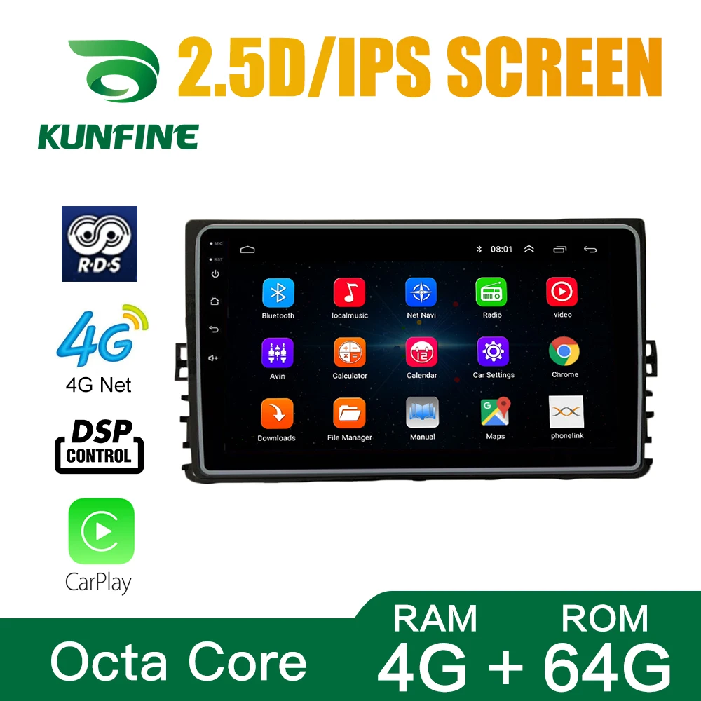 Восьмиядерный автомобильный DVD GPS-навигатор Android 10 0 стерео-проигрыватель для VW