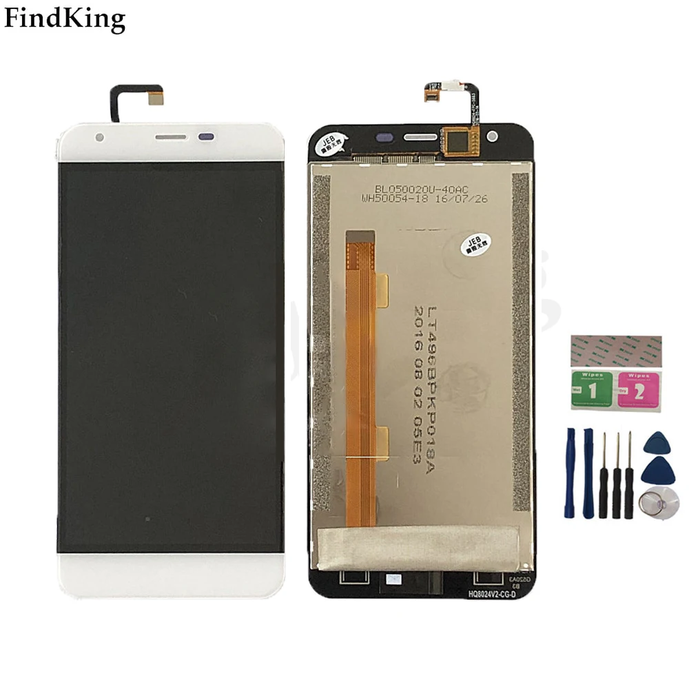 

White New Tested LCD Display For Oukitel K7000 LCD Display Touch Screen Assembly Replacement +Tools