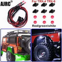 suitable for 110 rc car trax trx4 defender g500 bronco k5 trx6 g63 wheel arch light redwhitegreen chassis lights
