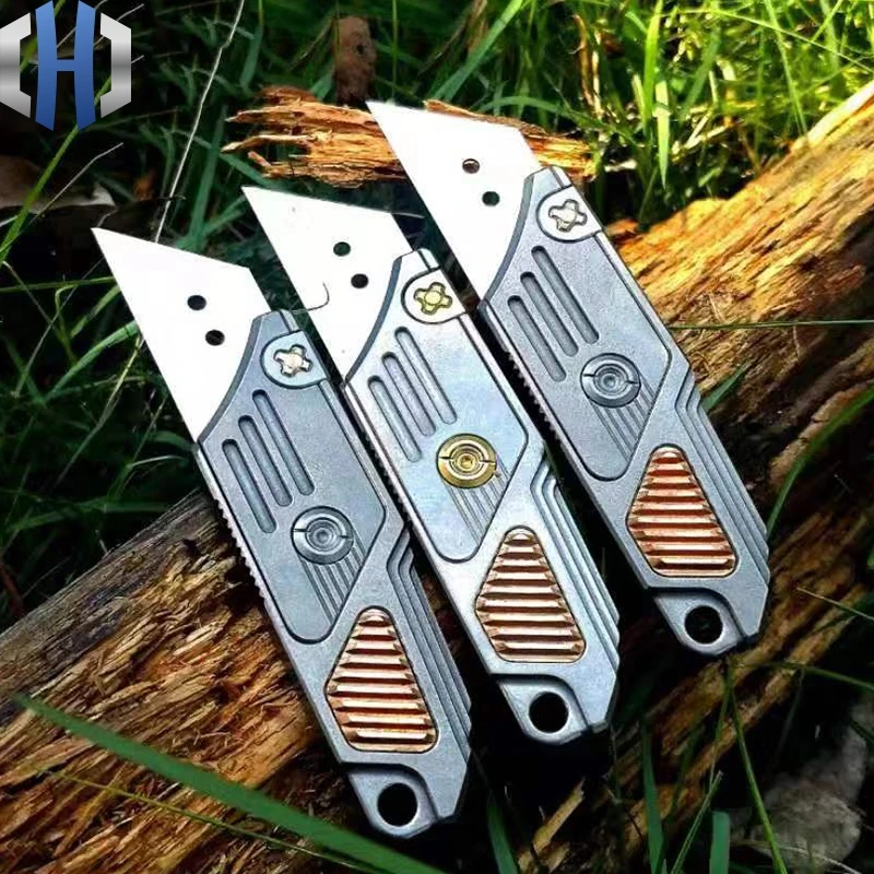 Универсальный нож из титанового сплава тактический инструмент EDC для