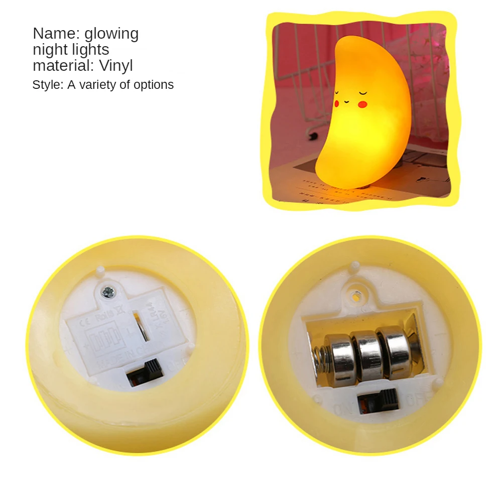 Baby Night Light LED Cute Cartoon Lamp Stars White Clouds Ice cream Mood Lights Children Kids Toys Gifts for Bedroom Bedside | Лампы и