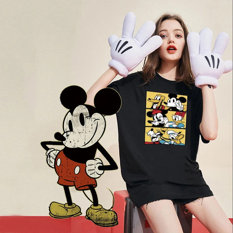 Disney Модные женские милая детская одежда с рисунком из мультфильмов Микки Маус и