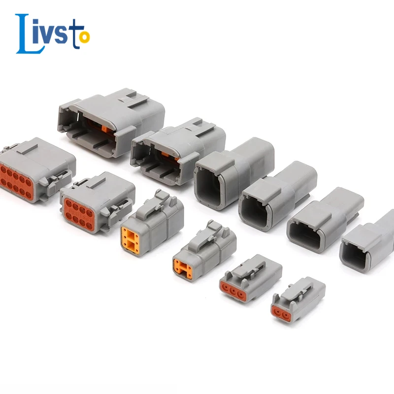 1 компл. 2 3 4 6 812 Pin Way Deutsch DTM водонепроницаемый разъем с штифтами Автомобильная фотография 3 4 6 8 12 P 20-24AWG
