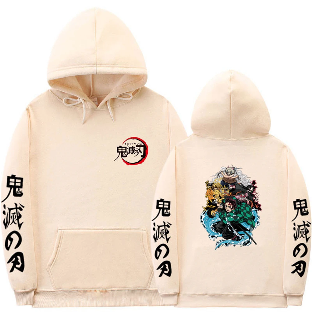 

Funny Anime Sweatshirts Kimetsu No Yaiba Cartoon Demon Slayer Tanjiro Nezuko Print Pullovers Casual Unisex Harajuku Cool Hoodies