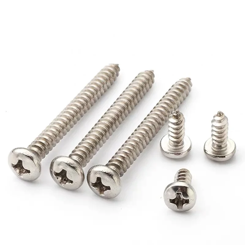 

10/50pcs M1 M1.2 M1.4 M1.7 M2.2 M2.6 M3 M4 M5 M6 Mini 304 stainless steel Cross Phillips Pan Round Head Self tapping Wood Screw