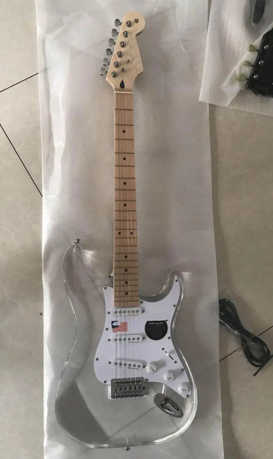 Оптовая продажа гитара электрогитара модель STR корпус из оргстекла высшего