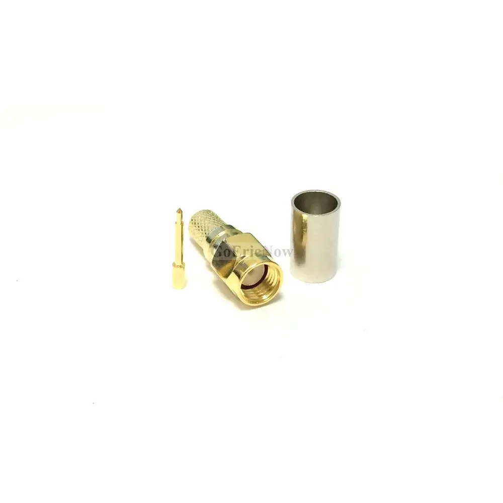 10 шт. RF коаксиальный 50 Ом SMA/RP-SMA штекер/гнездо обжимной для RG59 LMR240 Кабельный разъем