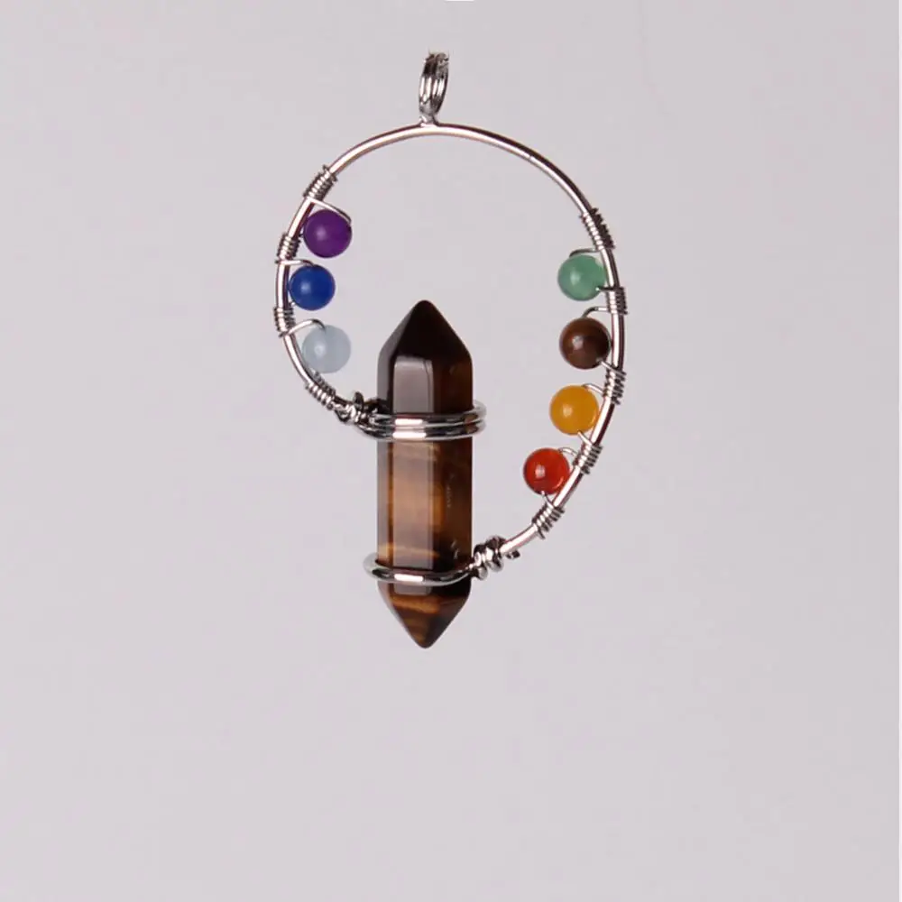 12 шт 7 Чакра Рэйки шестигранный кристалл Кварцевый и из натурального камня