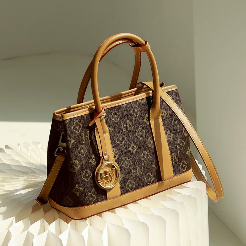 

HV Messenger Bags for Women Vintage Crossbody Handbag Leather Clutch Tote 2022 New Ladies Luxury Brand Shoulder Bag Hand Bag