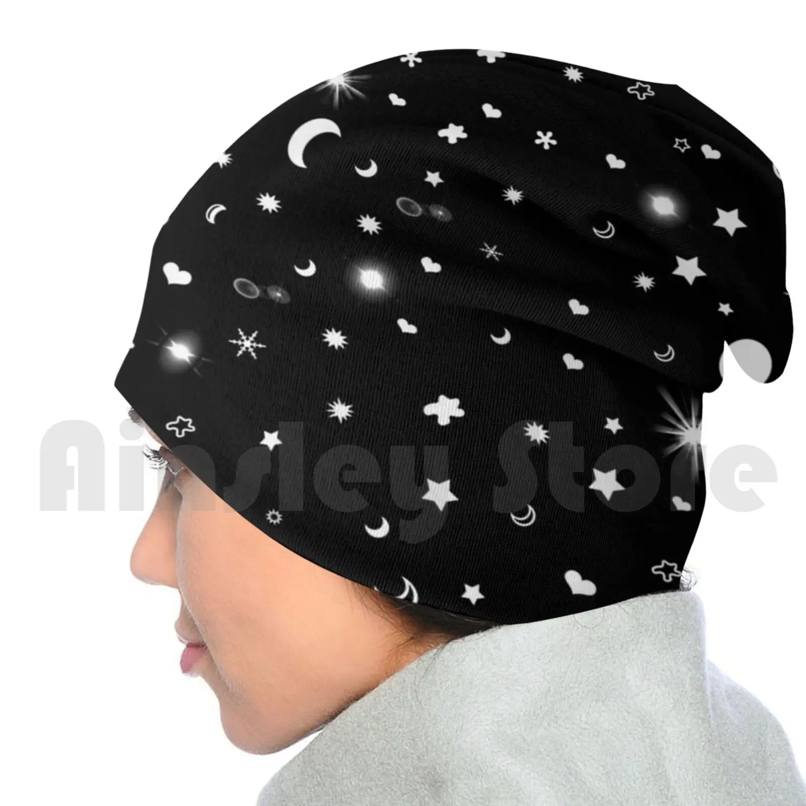 Черная Вселенная космос Шапка-бини сделай сам печать подушка черная Галактика