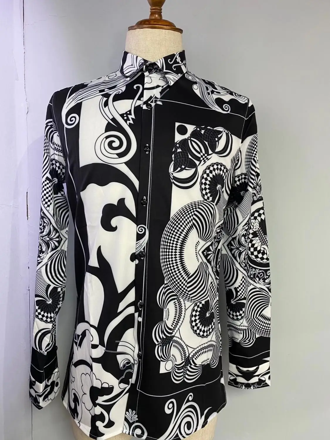 

Shirts YK12143 Fashion 2021 Runway Luxury famous Brand European Design party style Men's Clothing