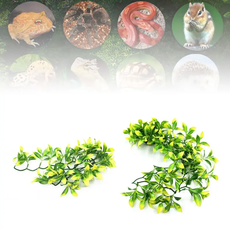 Рептилия аквариум озеленение искусственное пластиковое растение с