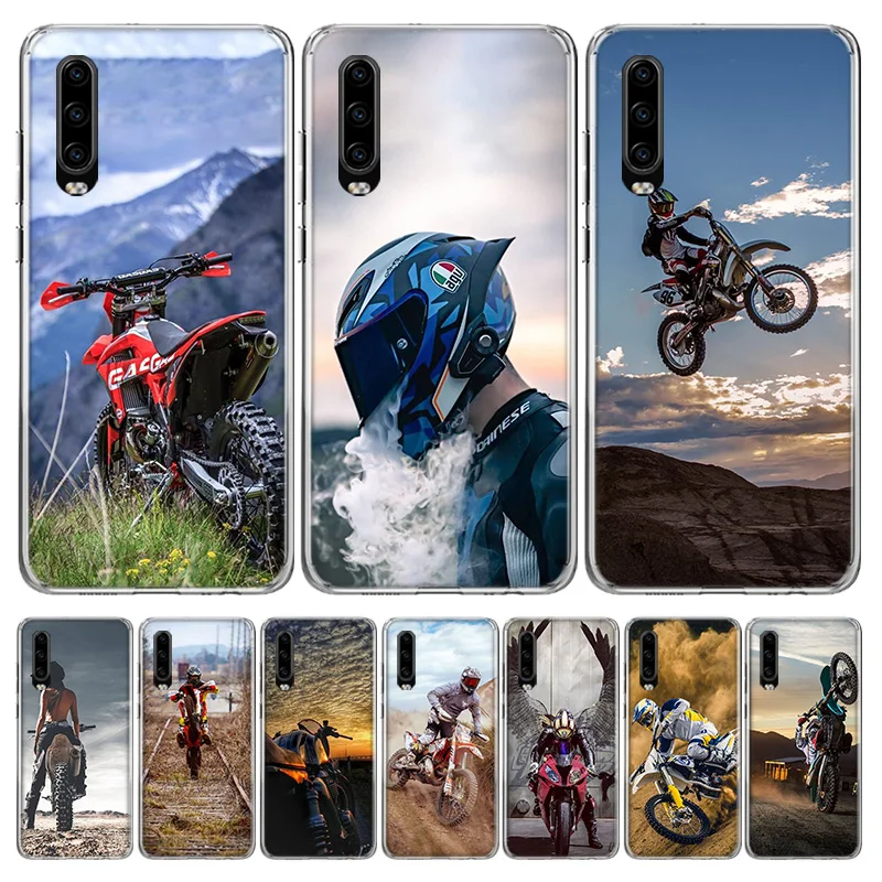 Мотоциклетный Кроссовый чехол Dirtbikes для телефона Huawei P40 P30 P20 Mate 30 20 10 Pro P10 Lite P Smart Z +