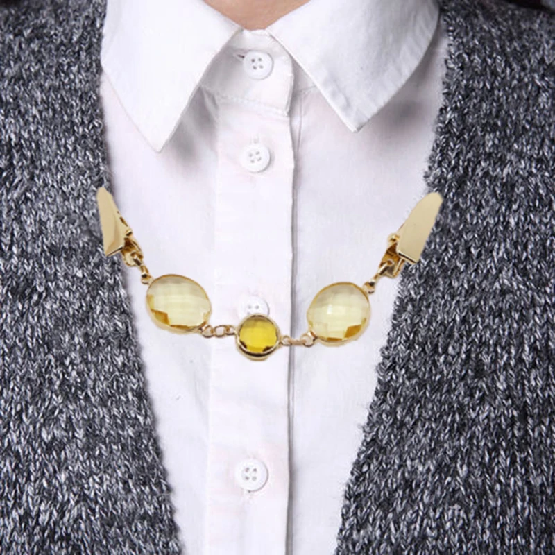 Женский кардиган свитер блузка булавка для шали брошь с кристаллами зажим