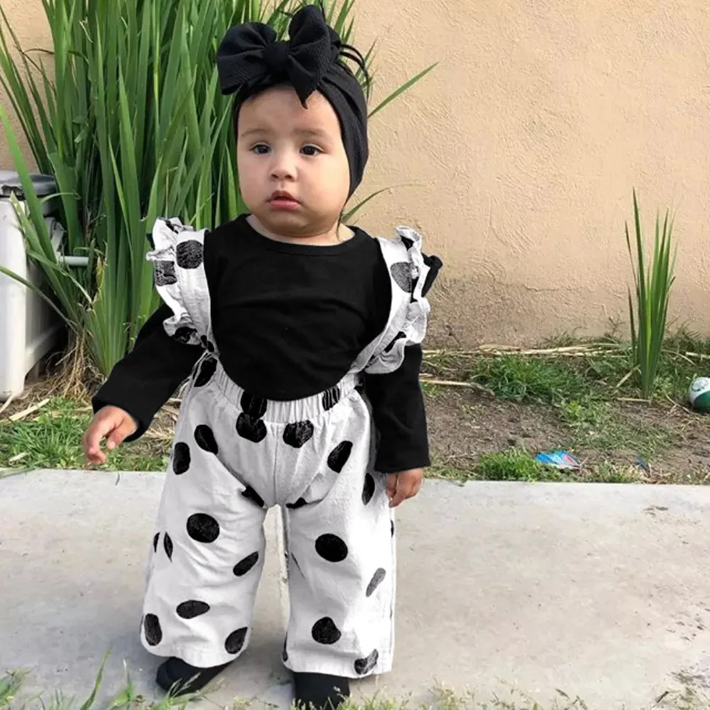 Зимняя одежда для малышей Однотонная футболка с оборками маленьких девочек топ +