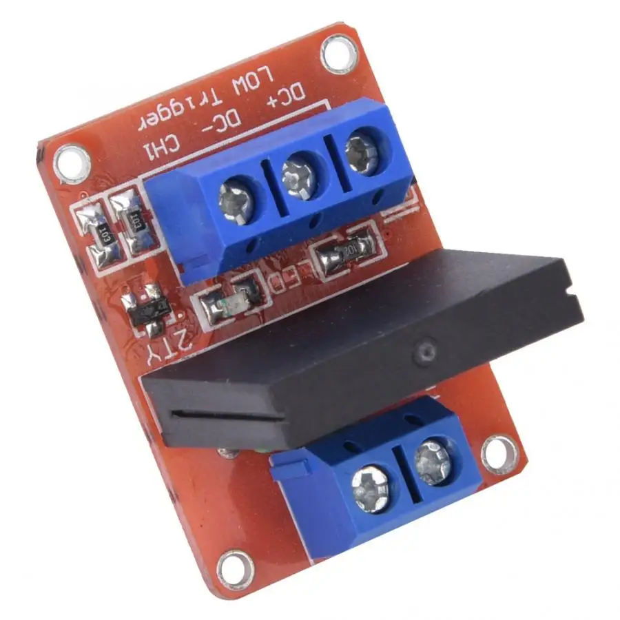 2Pcs Single Channel Relay DC5V Solid State Module Low Level with Power Anti-Reverse Connection Function(red) | Обустройство дома