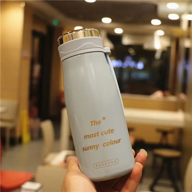 

Ins simple male and female students lovers stainless steel vacuum insulation Cup Fashion Korean version lovely personality