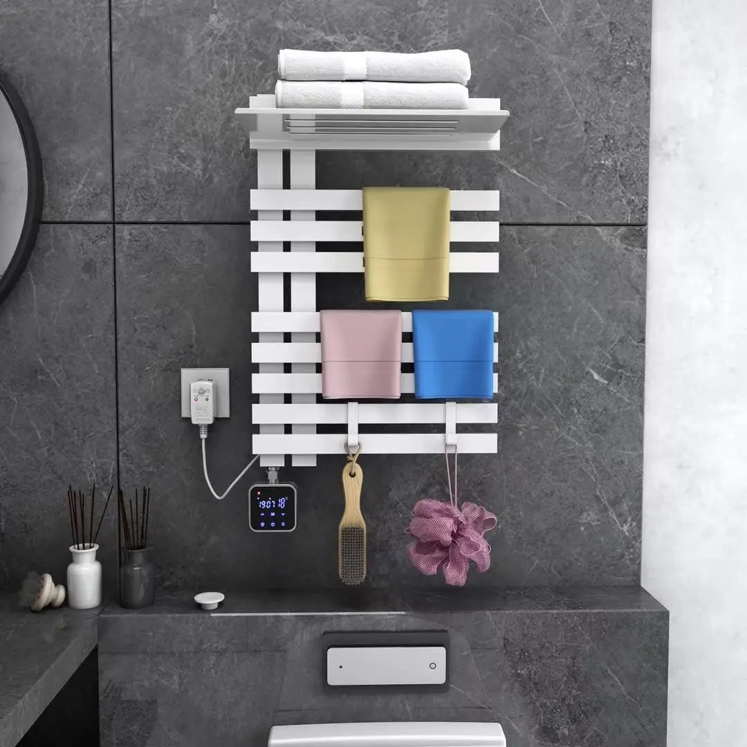 bathroom accessories electric towel dryer rack towel warmer and towel holder tuya app wifi control for bathroom free global shipping