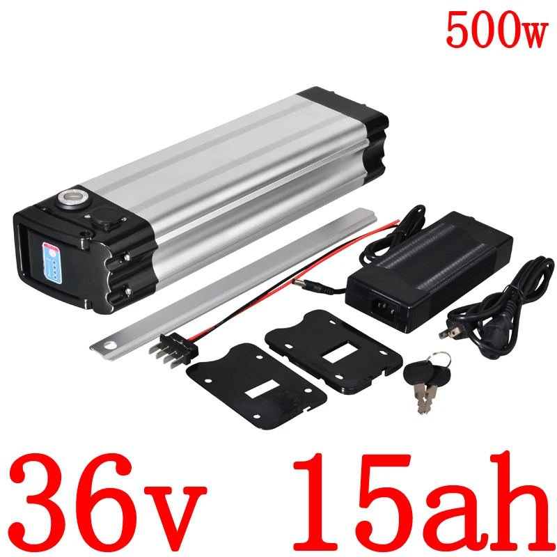 Аккумулятор для электровелосипеда Bafang/8FUN BBS01 36 В 10 А · ч 13 15 18 500 Вт Silver Fish литиевая