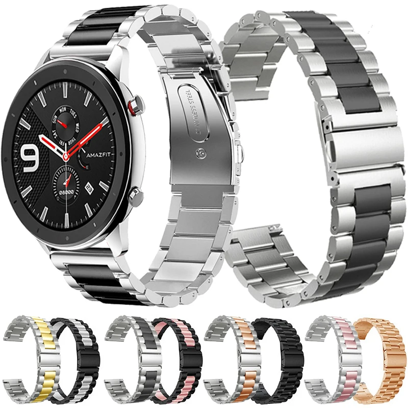 

Ремешок из нержавеющей стали для Xiaomi Huami Amazfit GTR 2 GTR 47 мм, браслет для смарт-часов Amazfit GTR 2, 22 мм