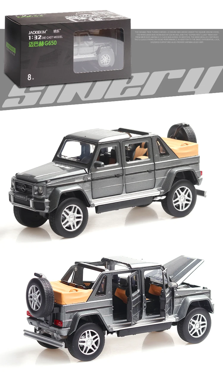 1:32 Новинка Maybach G650 литая модель автомобиля литая под давлением игрушка автомобильный звуковой светильник оттягивающийся автомобиль для мальчиков Детский подарок автомобиль игрушки колесо