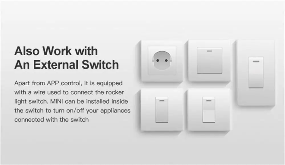 SONOFF Мини Wifi DIY умный переключатель голосовое приложение дистанционное