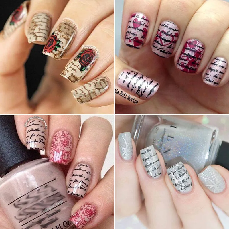

10Pcs English Alphabet Nail Art Sticker Set Nails Sexy Girl Water Transfer Sticker Decals DIY Transfer Slider For Manicure Decor