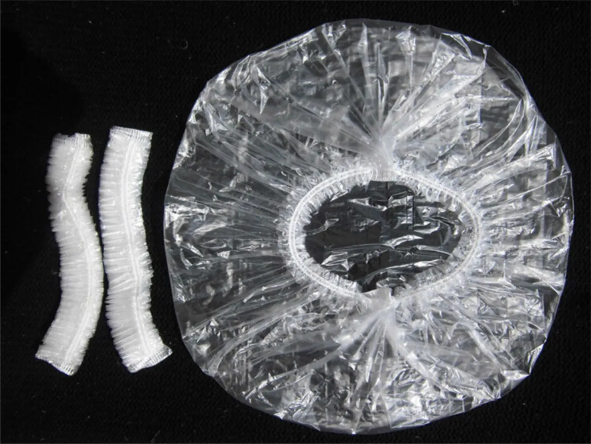 Одноразовые шапочки для душа 100 шт. прозрачный спа-салон одноразовая эластичная