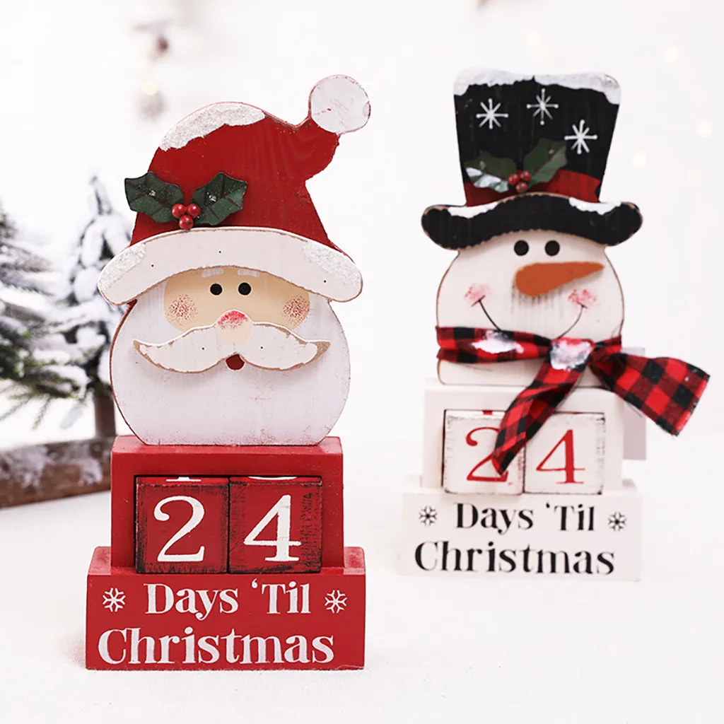 Рождественский календарь тканевый с обратным отсчетом Санта Клауса Декор стол