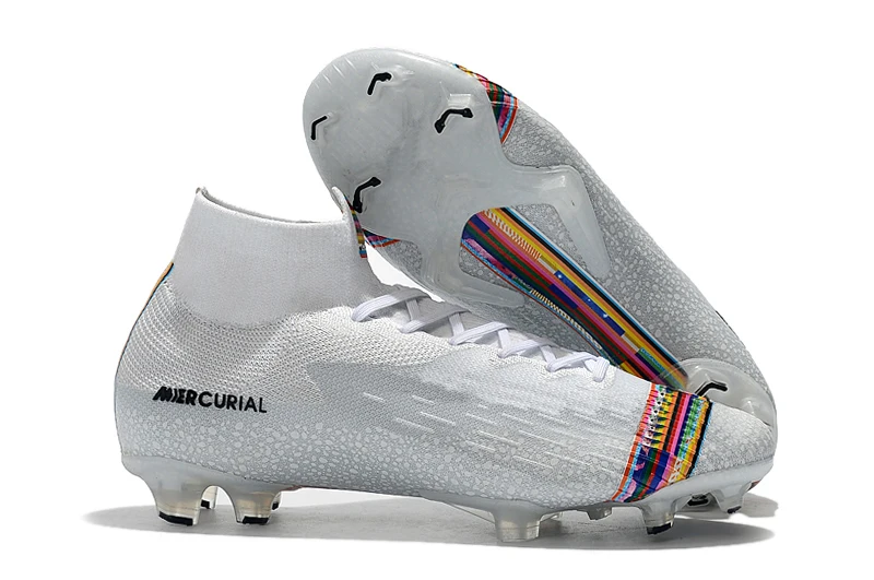 Дешевые супертонкие VI 360 Элитные FG KJ 6 XII 12 CR7 Ronaldo Neymar мужские и женские высокие футбольные бутсы для мальчиков футбольные бутсы Бутсы