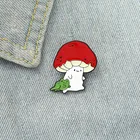 Креативный новый продукт мини Красные грибы брошь Ins Tide из сплава рисунок лягушка смайлик гриб значок Рюкзак аксессуары для одежды