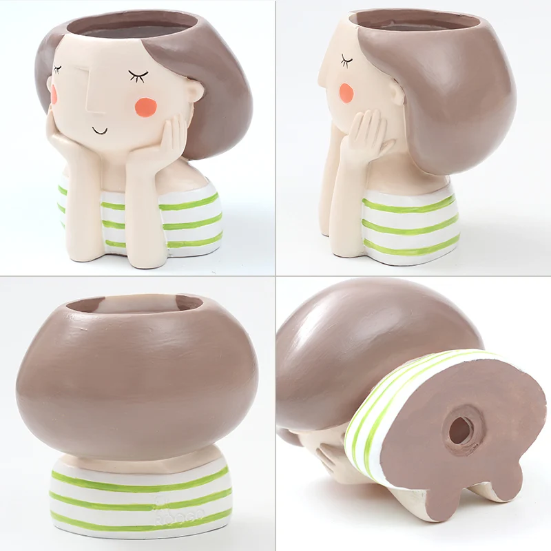 Креативный мультяшный маленький горшок для растений искусственный сочный