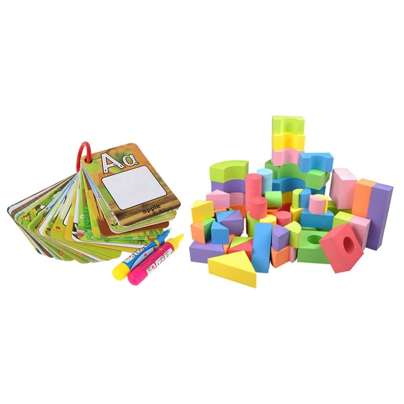 1 набор волшебная ручка с надписью, доска для рисования и 1 набор блоков из вспененного этилвинилацетата, Развивающие детские игрушки для де...