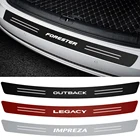 Автомобильные аксессуары, защитная пластина для багажника из углеродного волокна, водонепроницаемая Виниловая наклейка для Subaru STI Forester XV Legacy Impreza Outback Ascent