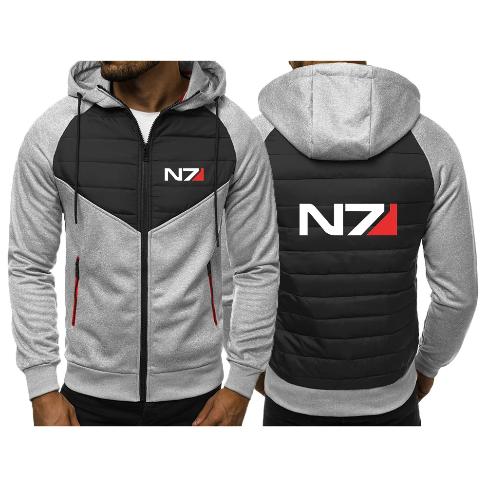 Новинка 2021 мужская спортивная куртка на весну и осень худи с логотипом N7 модная